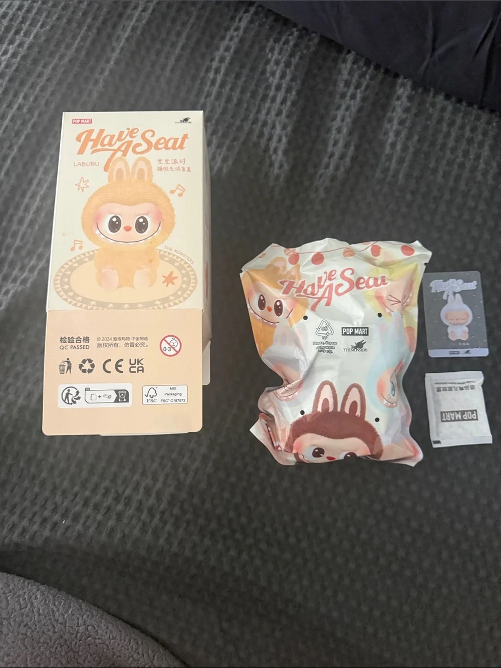 Have A Seat Labubu Plush - Zizi - Open Box, Sealed Bag